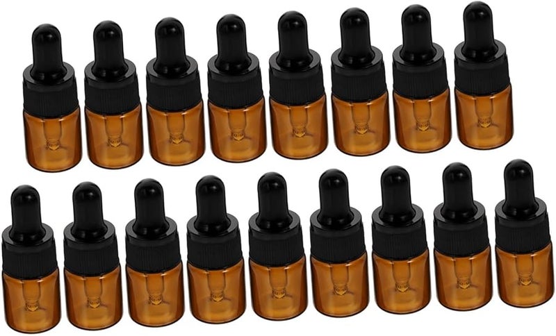 15 Pcs Glass Essential Oil Dropper Bottles 2ml Refillable Perfume Sample Jars - Image 1